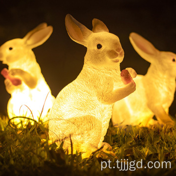 Luz ao ar livre de coelho luminosa